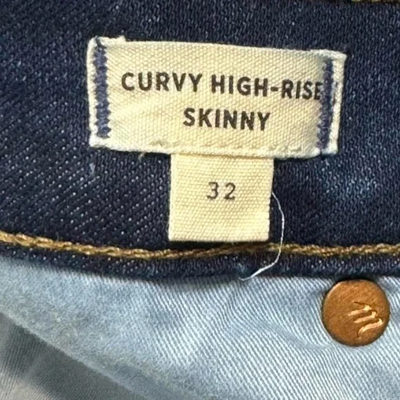 Madewell Women's Jeans Size 30 Curvy High Rise Skinny Good Condition - Picture 6 of 7